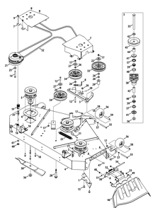 Mower Deck 60-Inch Diagram and Parts List for Z-FORCESZ60 (53FJD-53FJD050)(2015) Cub Cadet Lawn Tractor